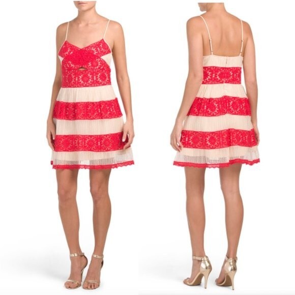 FOXIEDOX Ophelia Two-Tone Lace Dress - Small - NWT - Picture 4 of 10